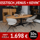 Esstisch Platte VENUS mit Untergestell KEVIN, Tischplatte, Balkeneiche massiv