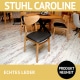 Stuhl CAROLINE mit Sitzfläche in echtem Leder, Gestell aus massiver Eiche