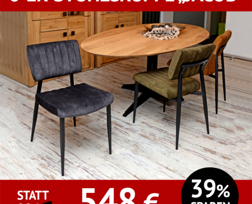 Stuhl JACOB, als 6-er Stuhlgruppe