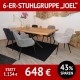 Stuhl JOEL, mit Armlehnen als 6-er Stuhlgruppe