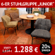Stuhl JUNIOR als 6-er Gruppe mit Mikrofaserbezug Be Real