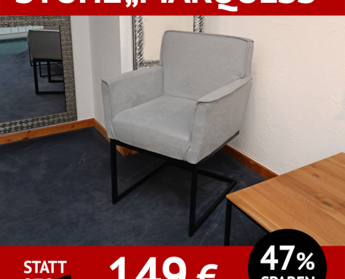 Stuhl MARQUESS mit Armlehnen und Freischwinger-Untergestell