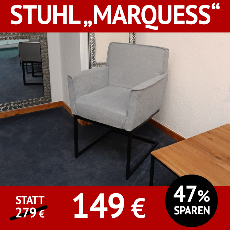 Stuhl MARQUESS mit Armlehnen und Freischwinger-Untergestell