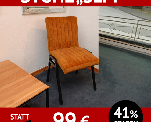 Stuhl SEPP, Bezug Adore, Gestell schwarz