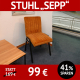 Stuhl SEPP, Bezug Adore, Gestell schwarz