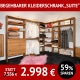 Schlafzimmermöbel SUITE, begehbarer Kleiderschrank, flexibel aufbaubar, Wildeiche, massiv, natur geölt
