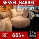 Sessel BARREL, drehbar, kuscheliger Bezug