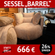 Sessel BARREL, drehbar, kuscheliger Bezug