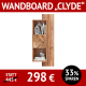 Wohnzimmerschränke CLYDE, Wandboard aus Wildeiche, massiv, mit Hirnholzapplikation