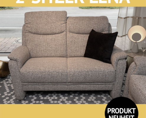 Sofa LENA, 2-Sitzer mit optional verstellbarer Kopfstütze