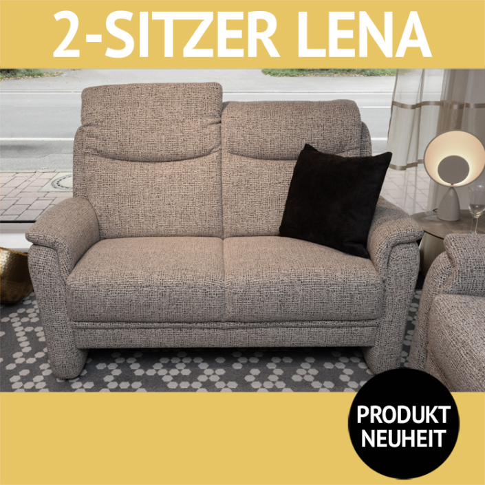 Sofa LENA, 2-Sitzer mit optional verstellbarer Kopfstütze