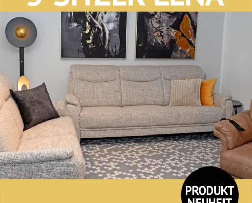 Sofa LENA, 3-Sitzer mit optional verstellbarer Kopfstütze