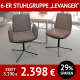 Stuhl LEVANGER als 6-er Stuhlgruppe, drehbar, Mikrofaser