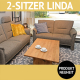 Sofa LINDA, 2-Sitzer mit Federkern gepolstert, 5 verschiedene Polsterungen möglich