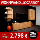 Wohnzimmerschränke LOCARNO, komplette Wohnwand aus massiver Wildeiche