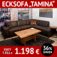 Sofa TAMINA, Eckgarnitur, Mikrofaser