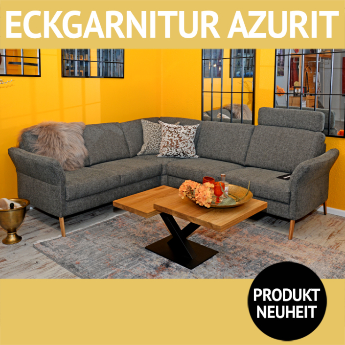 Sofa AZURIT, möglich mit 2 verschiedenen Sitztiefen, klappbare Armlehnen und motorischer Sitzvorzug