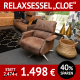 Sessel mit Relaxfunktion CLOE, Bezug Mikrofaser, Sitz M