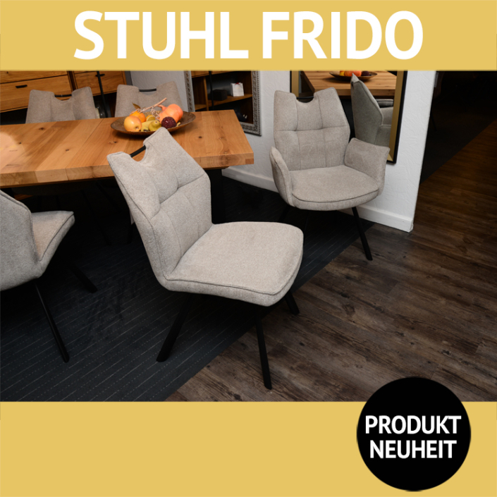 Stuhl FRIDO, mit oder ohne Armlehnen, 4-Fuß-Metallgestell, Griff im Rücken Stuhl FRIDO, mit oder ohne Armlehnen, 4-Fuß-Metallgestell, Griff im Rücken