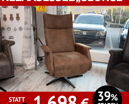 Funktions-Sessel GEORGE, bezogen mit pflegeleichter Mikrofaser, 2-motorische Relax-Verstellung