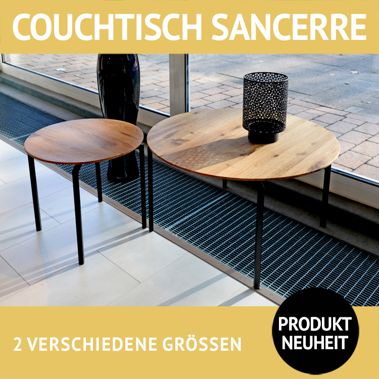 Couchtisch SANCERRE gibt es in 2 Größen, Wildeiche massiv, natur geölt