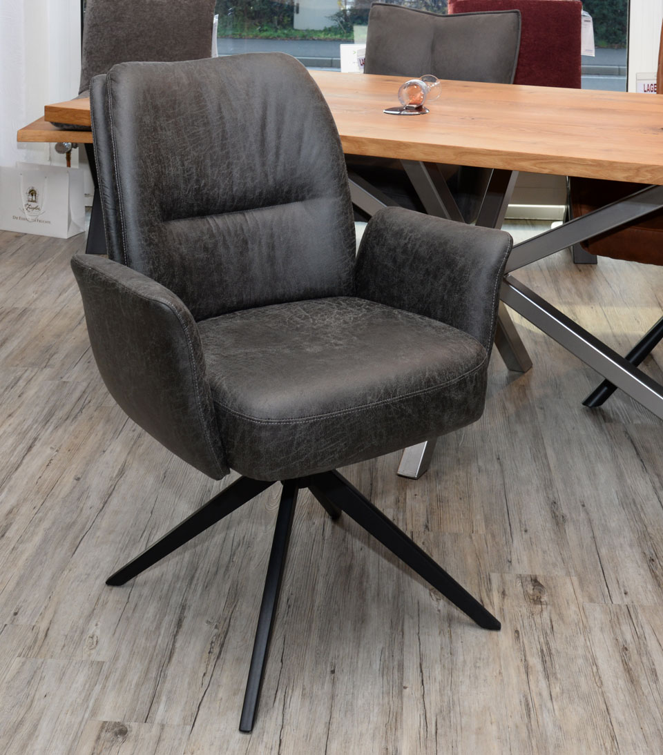 Stuhl BARON mit Armlehnen, drehbar mit Rückholfunktion, Mikrofaser bezogen Stuhl BARON mit Armlehnen, drehbar mit Rückholfunktion, Mikrofaser bezogen