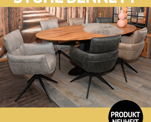 Stuhl BENNETT, mit Armlehnen, drehbar