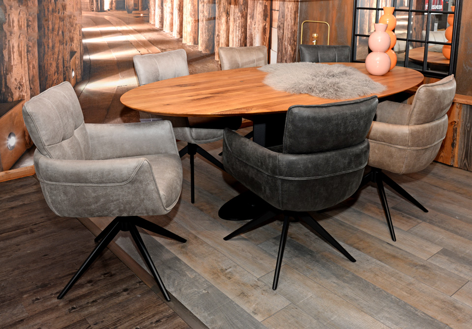 Stuhl BENNETT, mit Armlehnen, drehbar