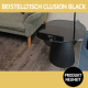 Beistelltisch CLUSION BLACK, Glasplatte auf Metalluntergestell