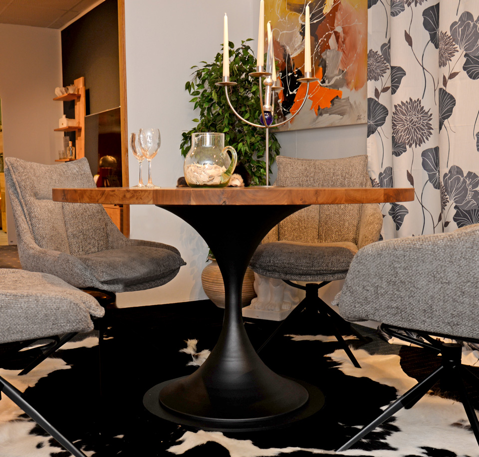 Esstisch-Untergestell DIABOLO, Metall, schwarz pulverbeschichtet