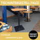 Untergestell FALCO, Metall, schwarz, stufenlos höhenverstellbar, von Esstisch zu Bartisch