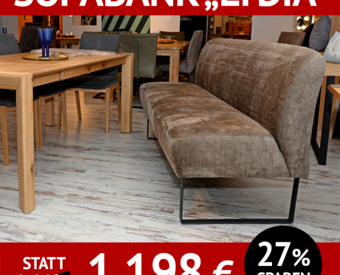Sofabank LYDIA, Polsterung Federkern,