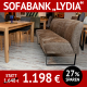 Sofabank LYDIA, Polsterung Federkern,