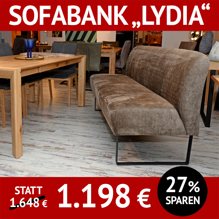 Sofabank LYDIA, Polsterung Federkern,