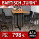 Bartisch TURIN, Ureiche, massiv. Untergestell Roheisen