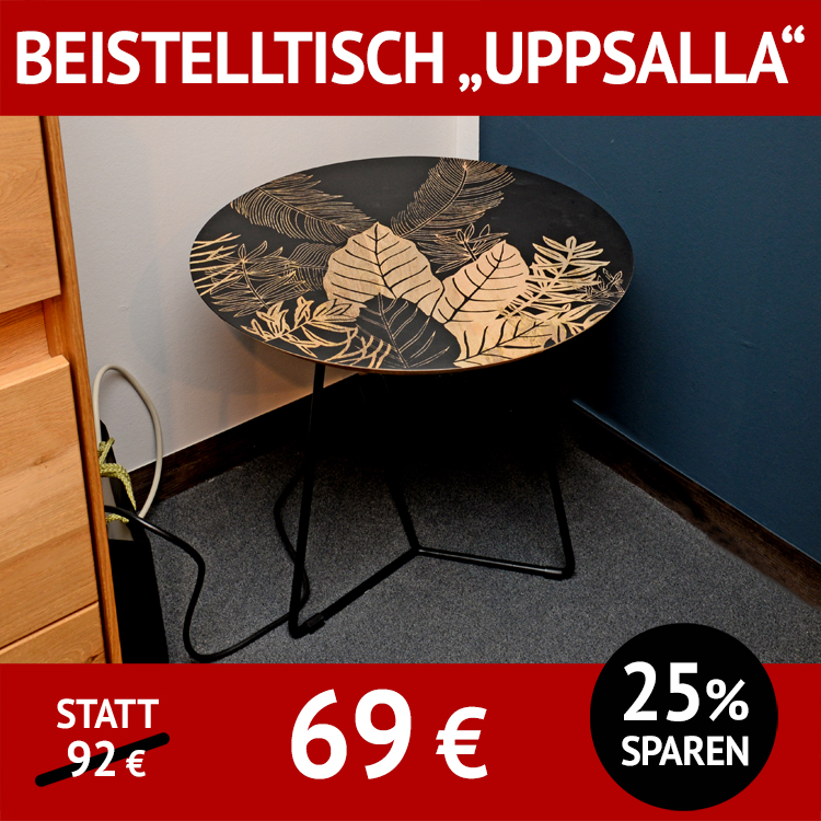 Beistelltisch UPPSALA, Mangoholz, bedruckt und lackiert
