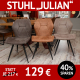 Stuhl JULIAN, Bezug Mikrofaser, schwarzes 4-Fuß-Gestell