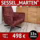 Sessel MARTEN, Polstersessel, drehbar, samtiger Bezug