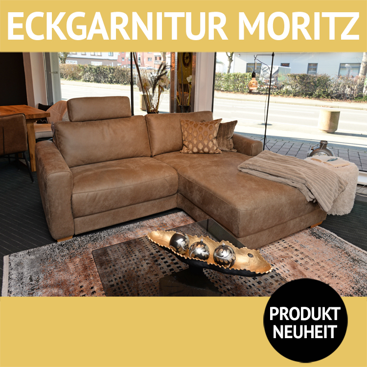 Sofa MORITZ als Eckgarnitur mit Longchair