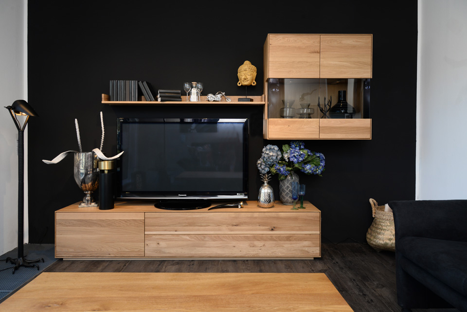 Wohnzimmerschränke TINNUM, Wildeiche Natur geölt Wohnzimmerschränke TINNUM, Wildeiche Natur geölt