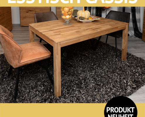 Esstisch CASSIS, Wildeiche massiv, parkettverleimt,
