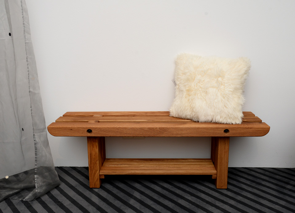 Bettbank DEAUVILLE, Massivholz Wildeiche mit Wuchsrissen