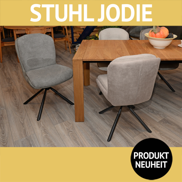 Stuhl JODIE, drehbares Metallgestell, Vorder- und Rückseite unterschiedlich bezogen