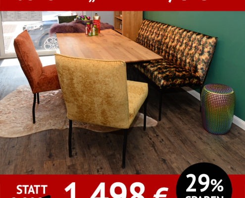 Sitzgruppe MAREIKE-SASKIA, Sitzbank und 2 Stühle