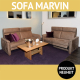Sofa MARVIN, tiefe Armlehnen, mit und ohne Funktion möglich, breite, verstellbare Kopfstützen