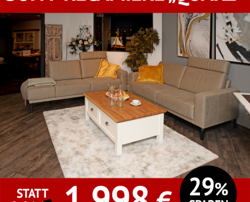 Sofa und Recamiere QUARZ, gepolstert mit Federkern, viele Elemente verfügbar,