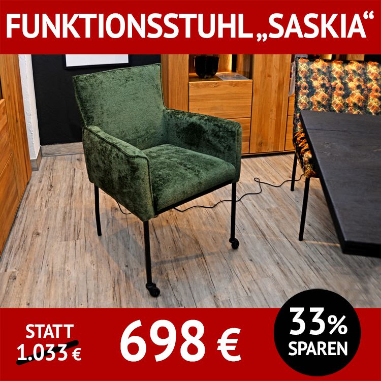 Stuhl mit Aufstehhilfe, SASKIA hat eine motorische Aufstehhilfe