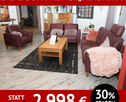 Sofa Kombi VERONIKA, 3-, 2- und 1-Sitzer, Sitztiefenverstellung