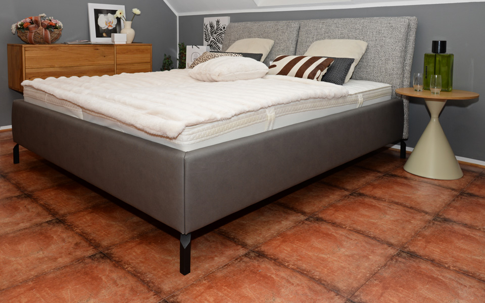 Bett ADULAR, Polsterbett, Kopfteilhöhe 108 cm