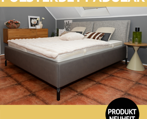 Bett ADULAR, Polsterbett, Kopfteilhöhe 108 cm